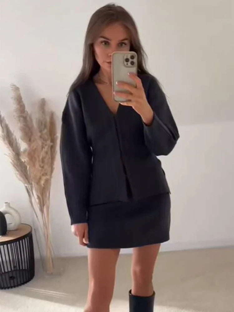Ensemble jupe en tricot