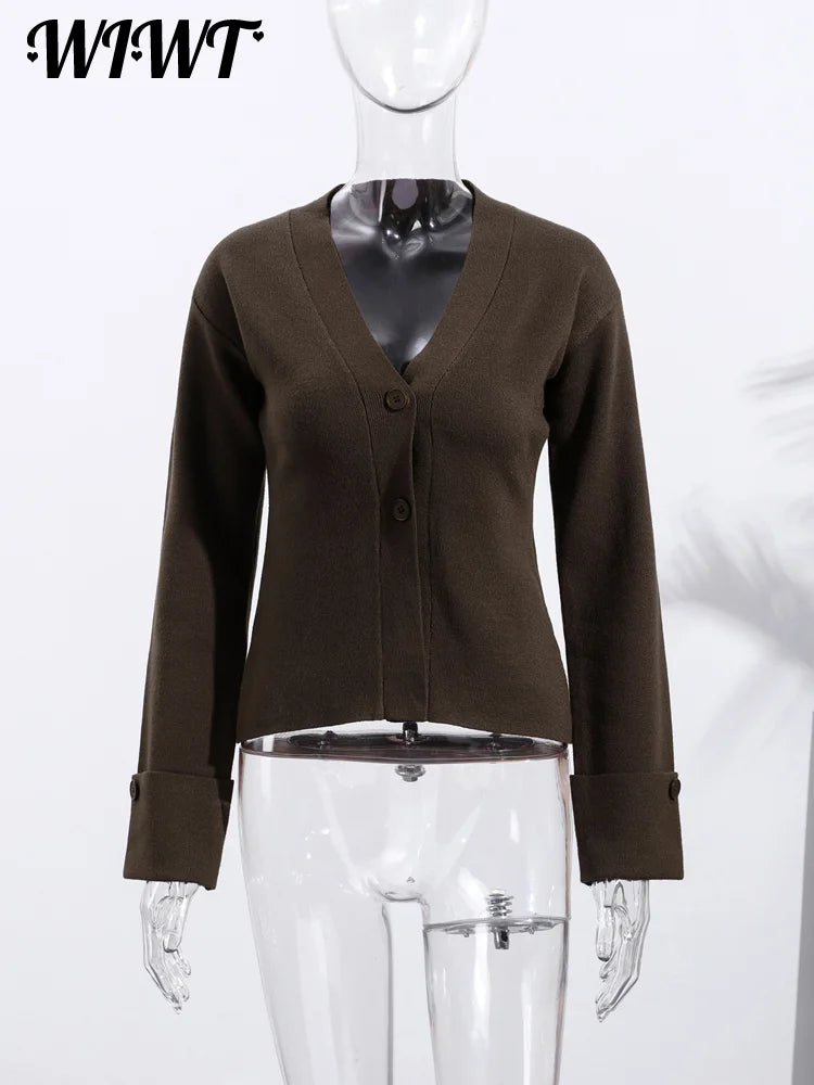Cardigans à col en V