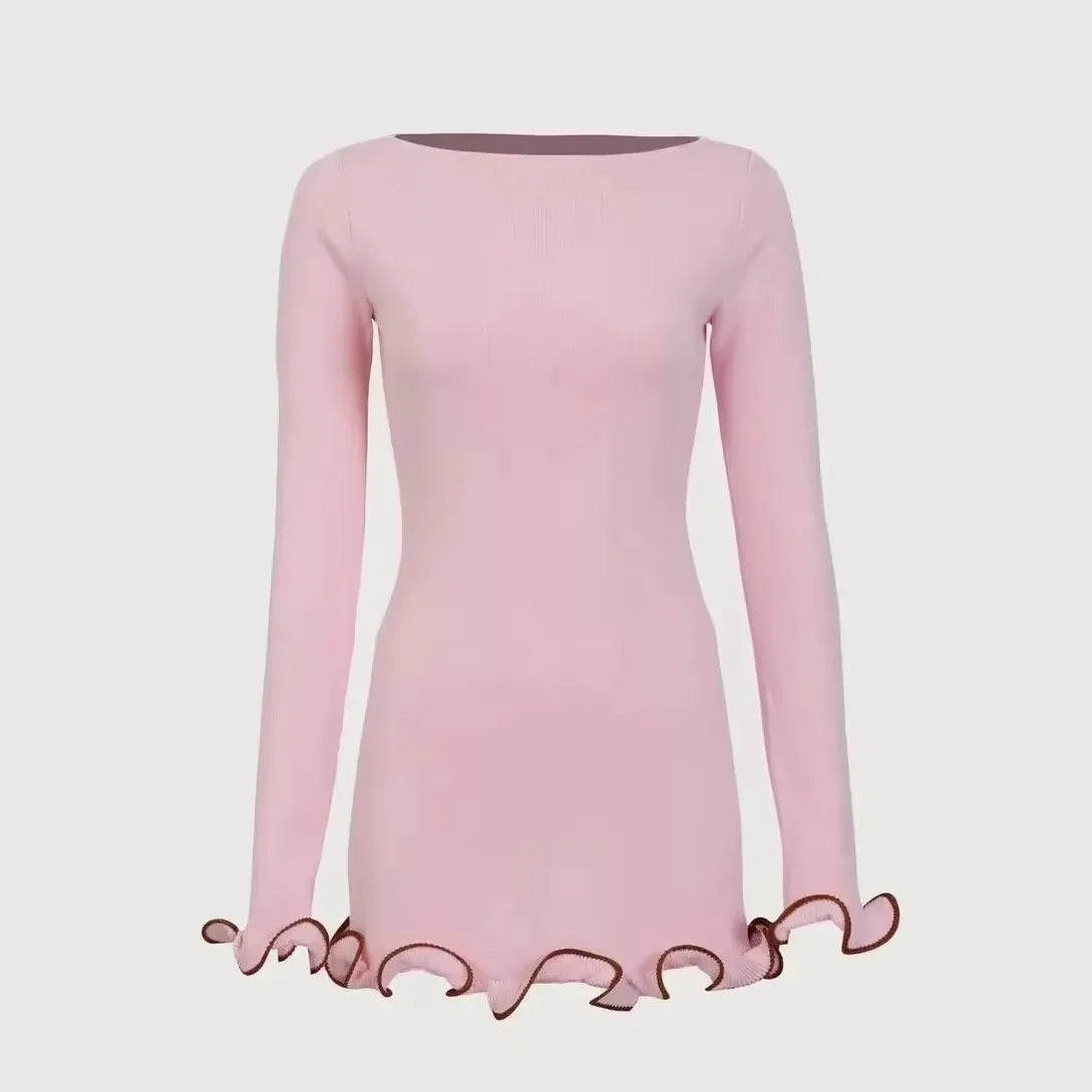 Robe en tricot slim sexy
