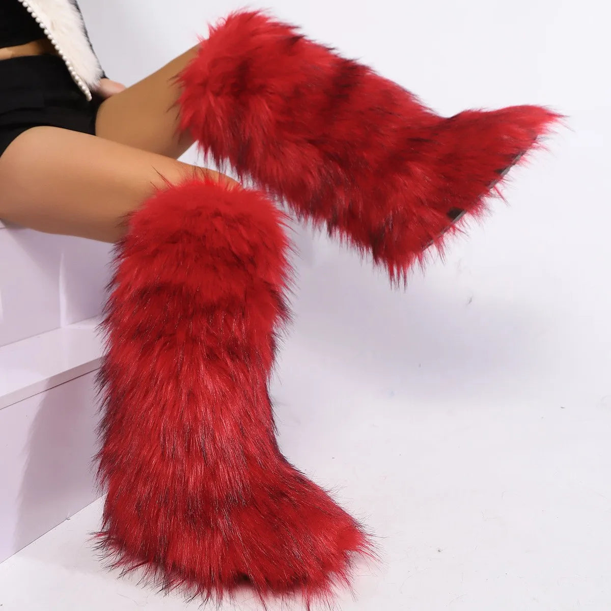 Bottes a fausse fourrure