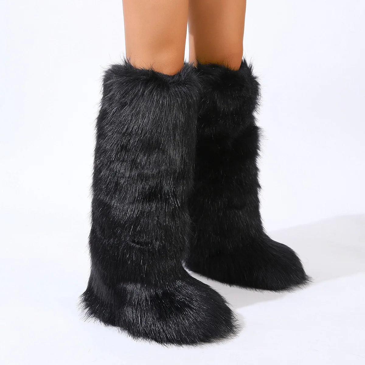 Bottes a fausse fourrure