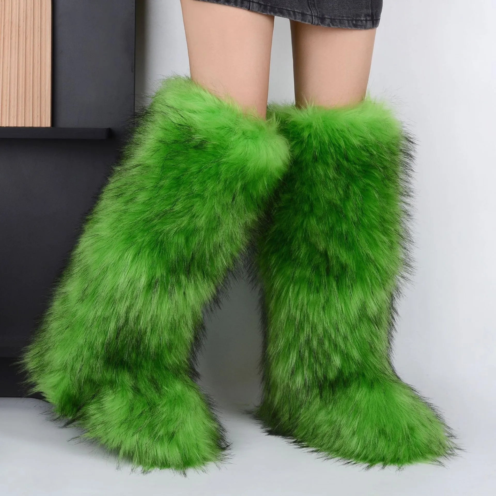 Bottes a fausse fourrure