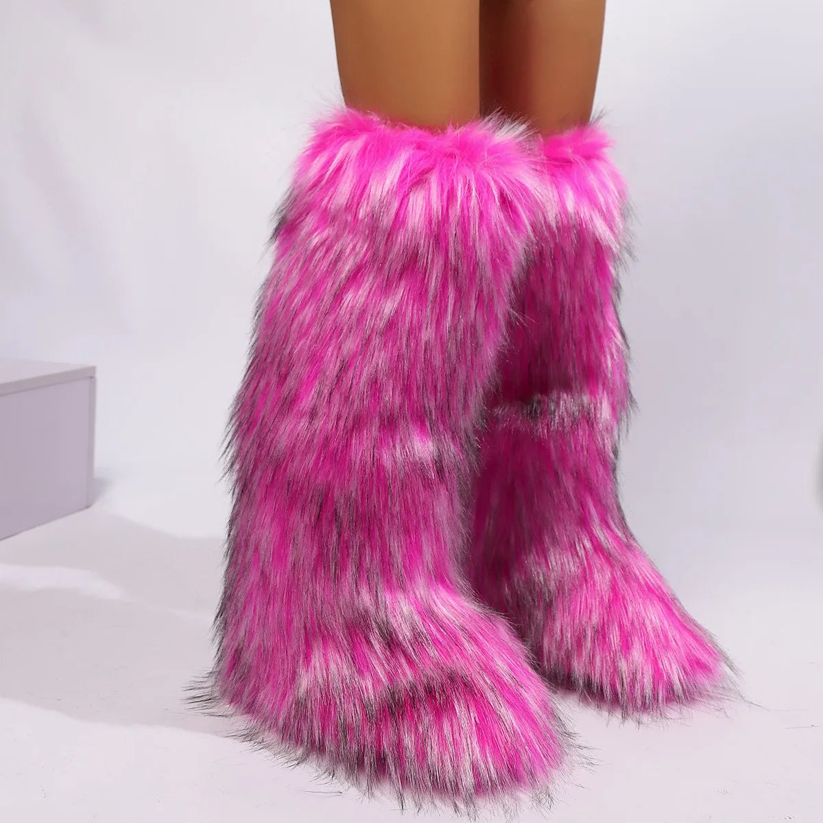Bottes a fausse fourrure