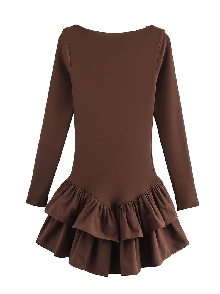 Mini robe à volants