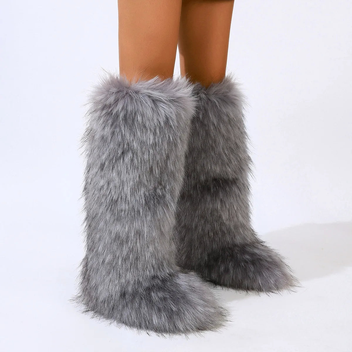 Bottes a fausse fourrure