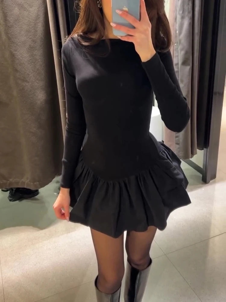 Mini robe à volants