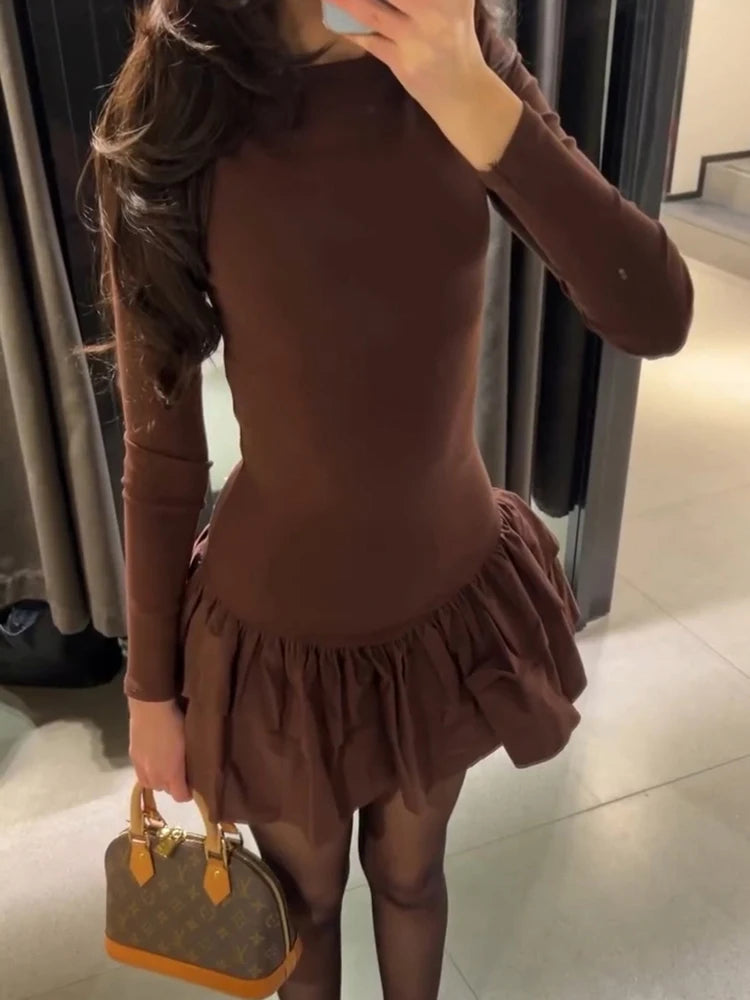 Mini robe à volants