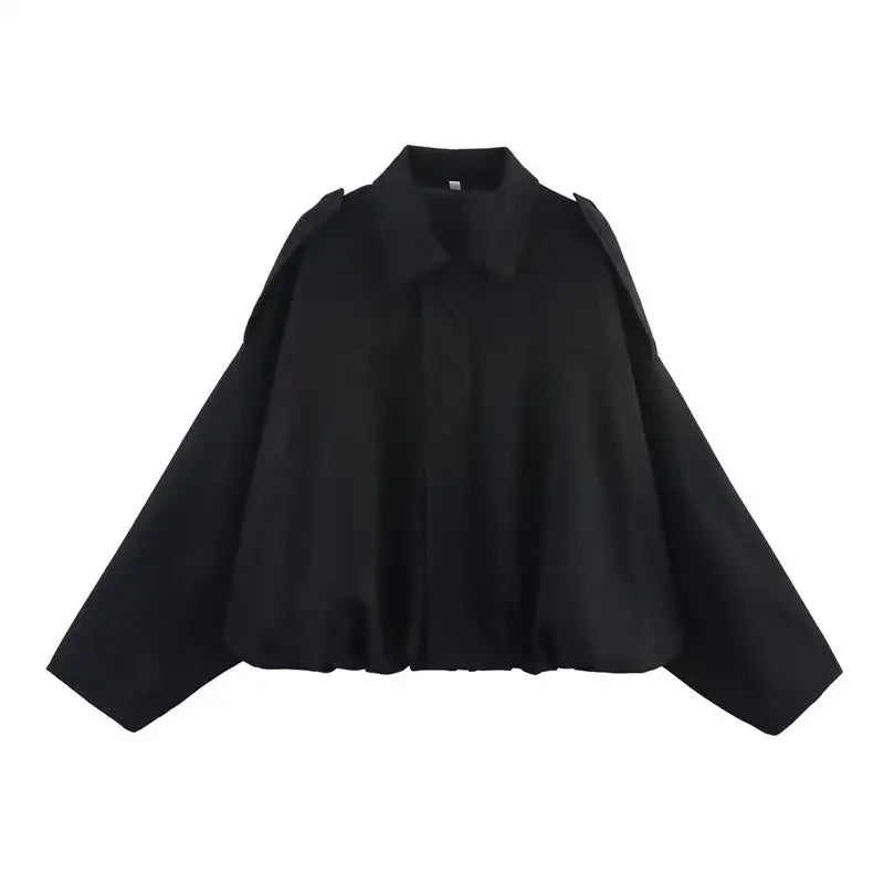 Veste femme automne 2025 – manches chauve-souris, coupe ample et élégante