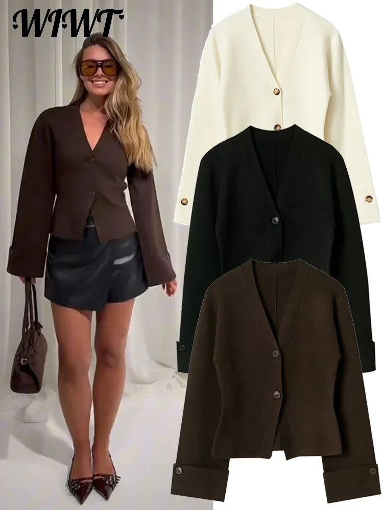 Cardigans à col en V