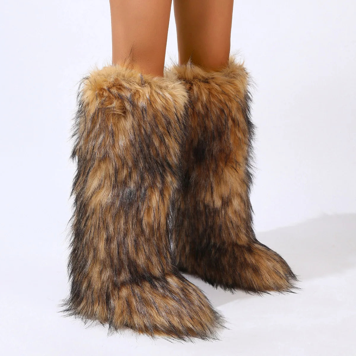 Bottes a fausse fourrure