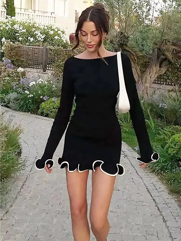 Robe en tricot slim sexy