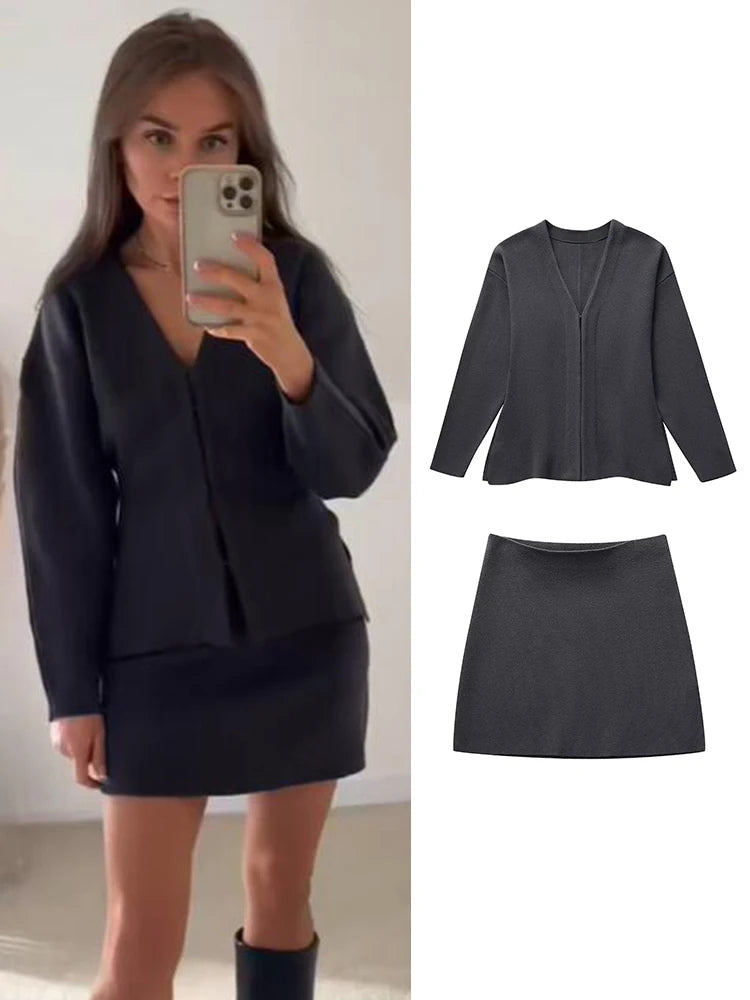 Ensemble jupe en tricot