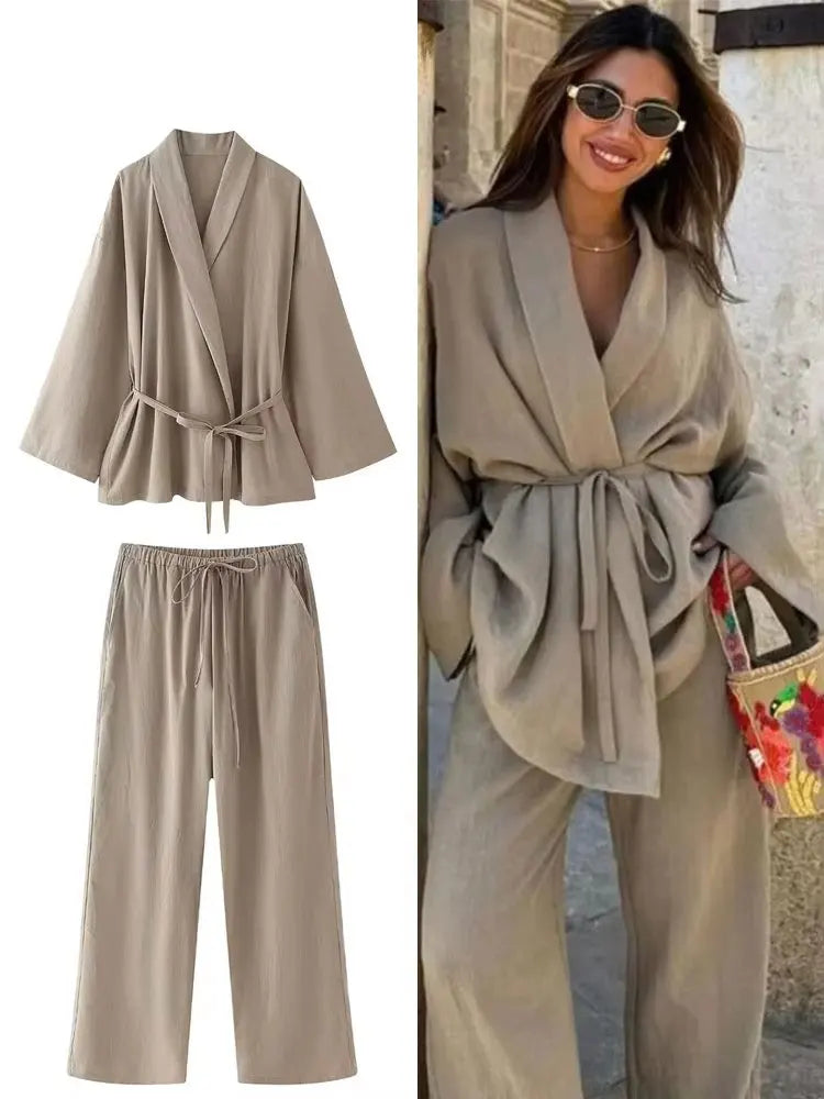 Ensemble pantalon ample Décontracter