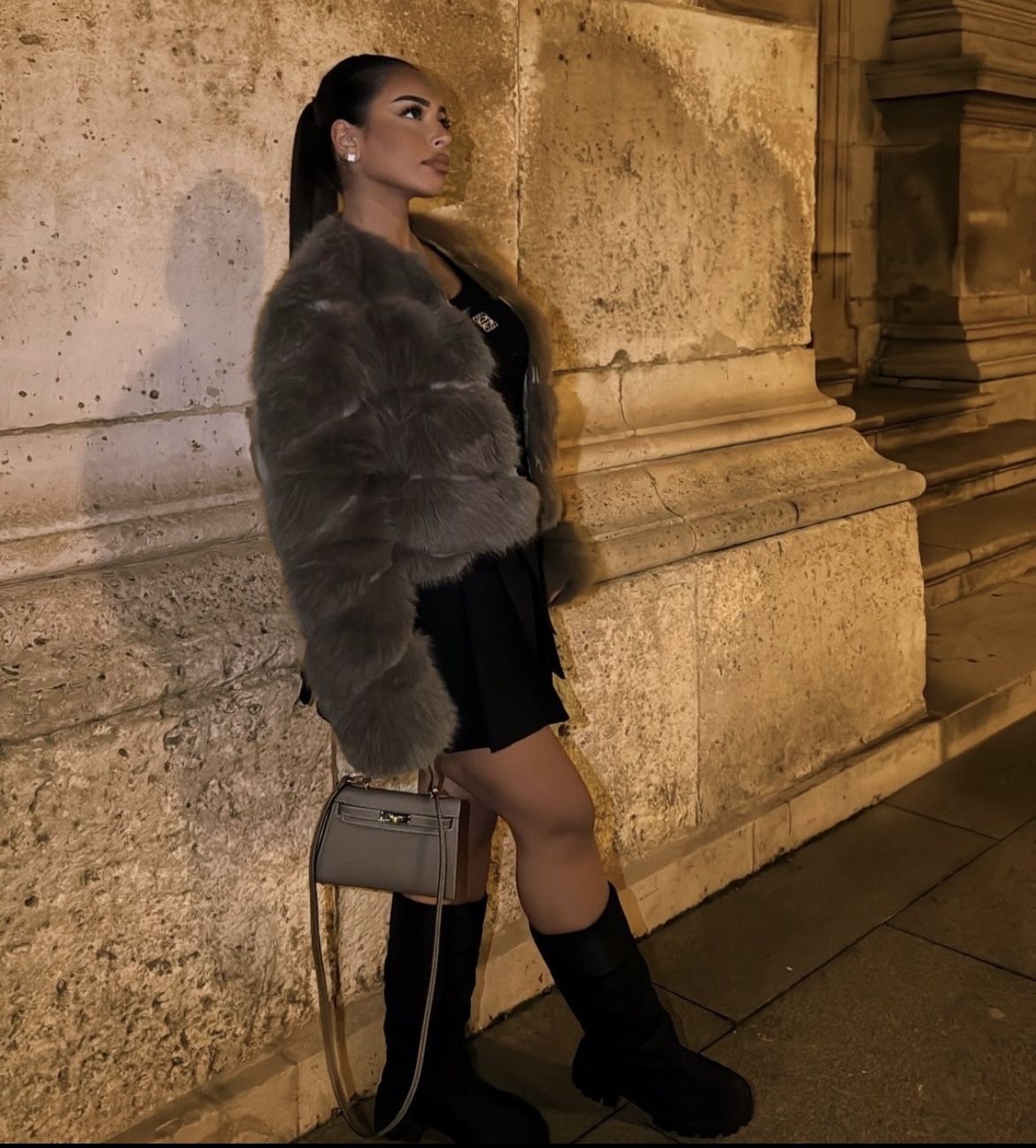 Manteau en fausse fourrure
