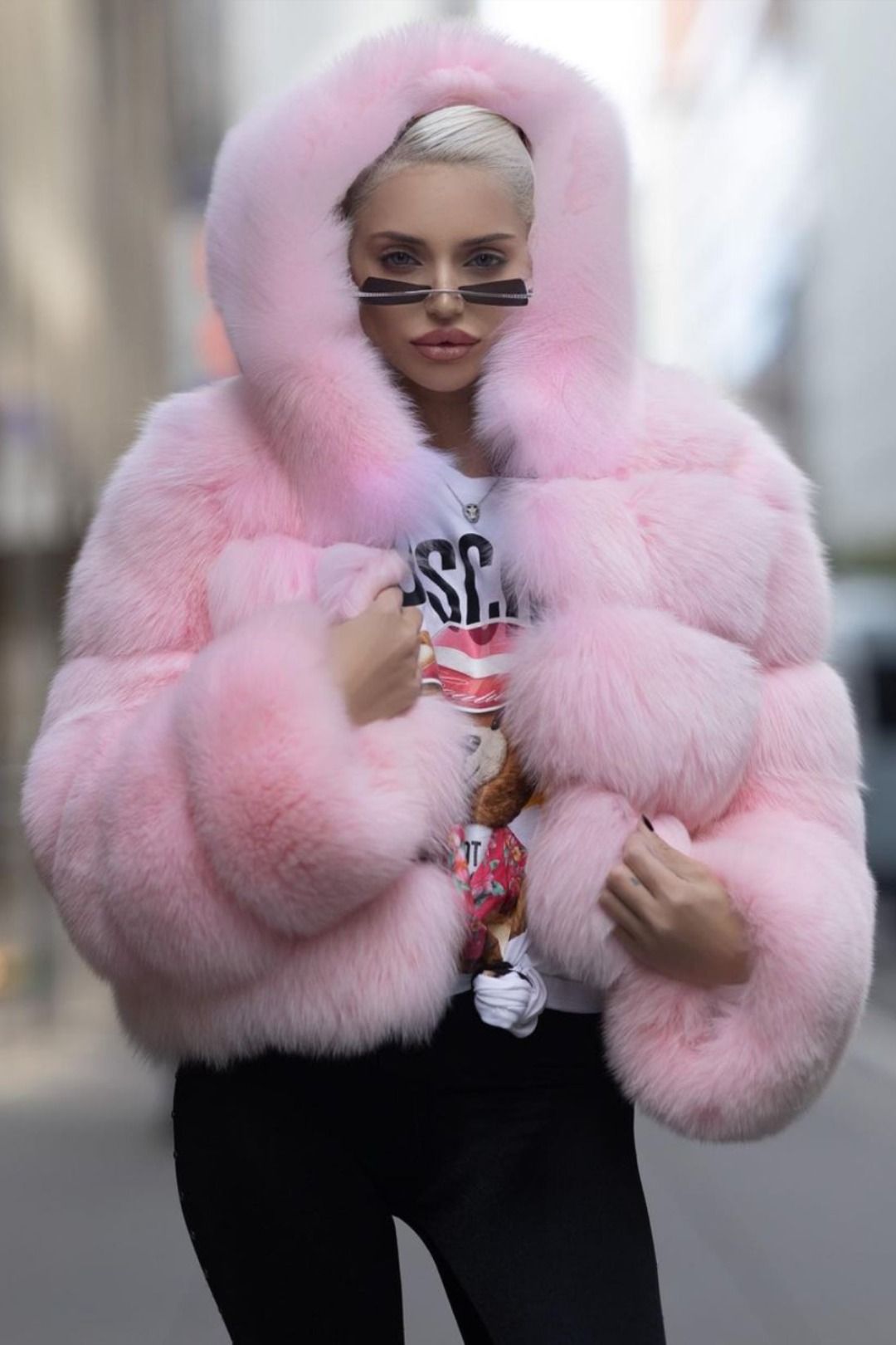 Manteau en fausse fourrure
