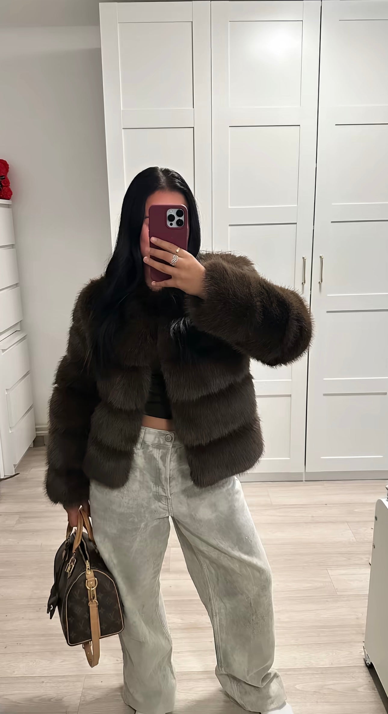 Manteau en fausse fourrure