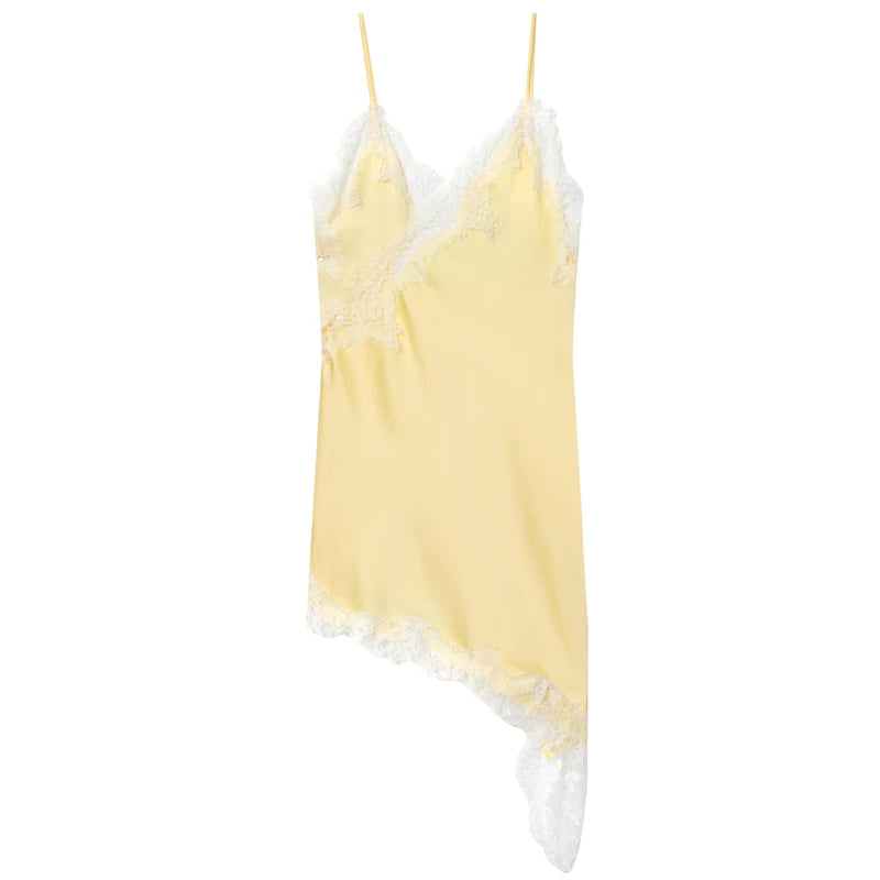 Robes dentelle asymétrique