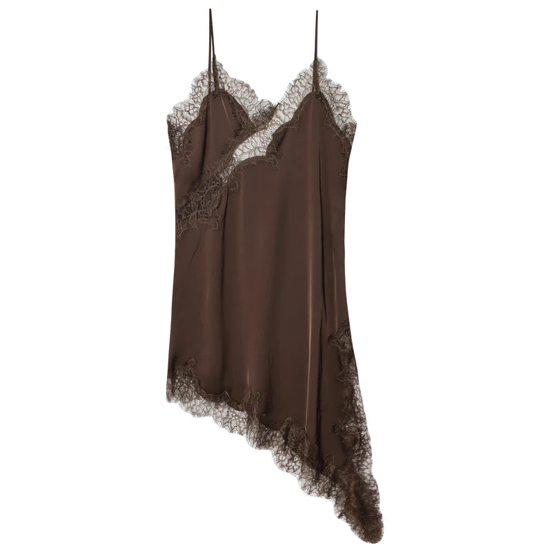 Robes dentelle asymétrique