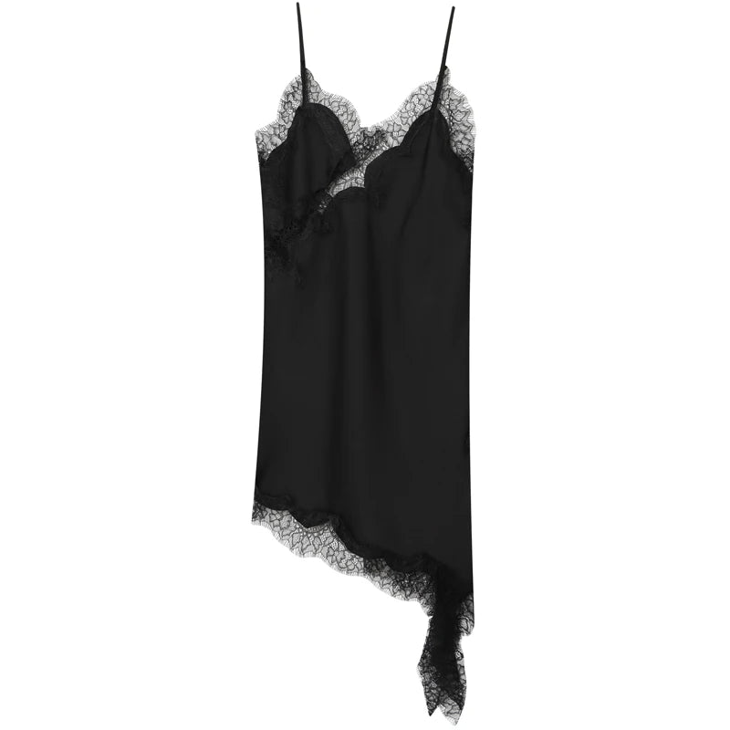 Robes dentelle asymétrique