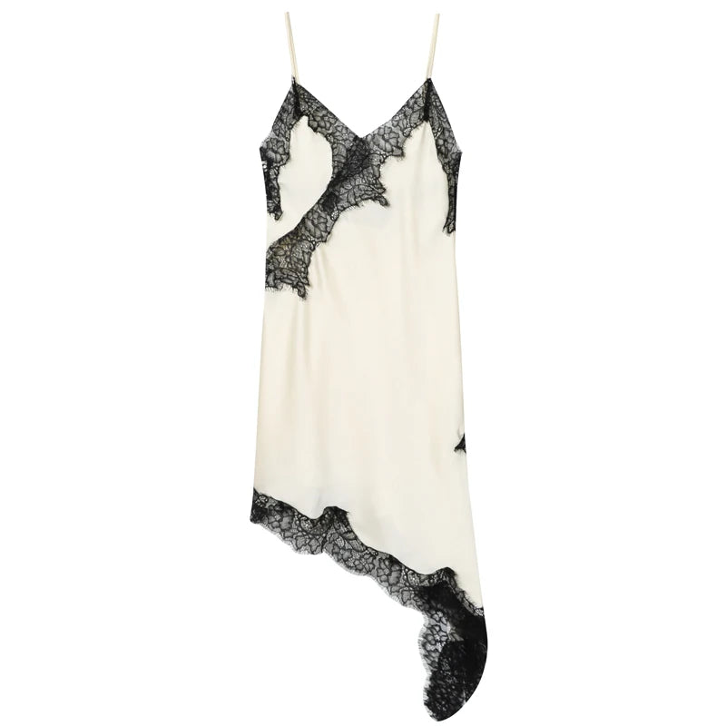 Robes dentelle asymétrique